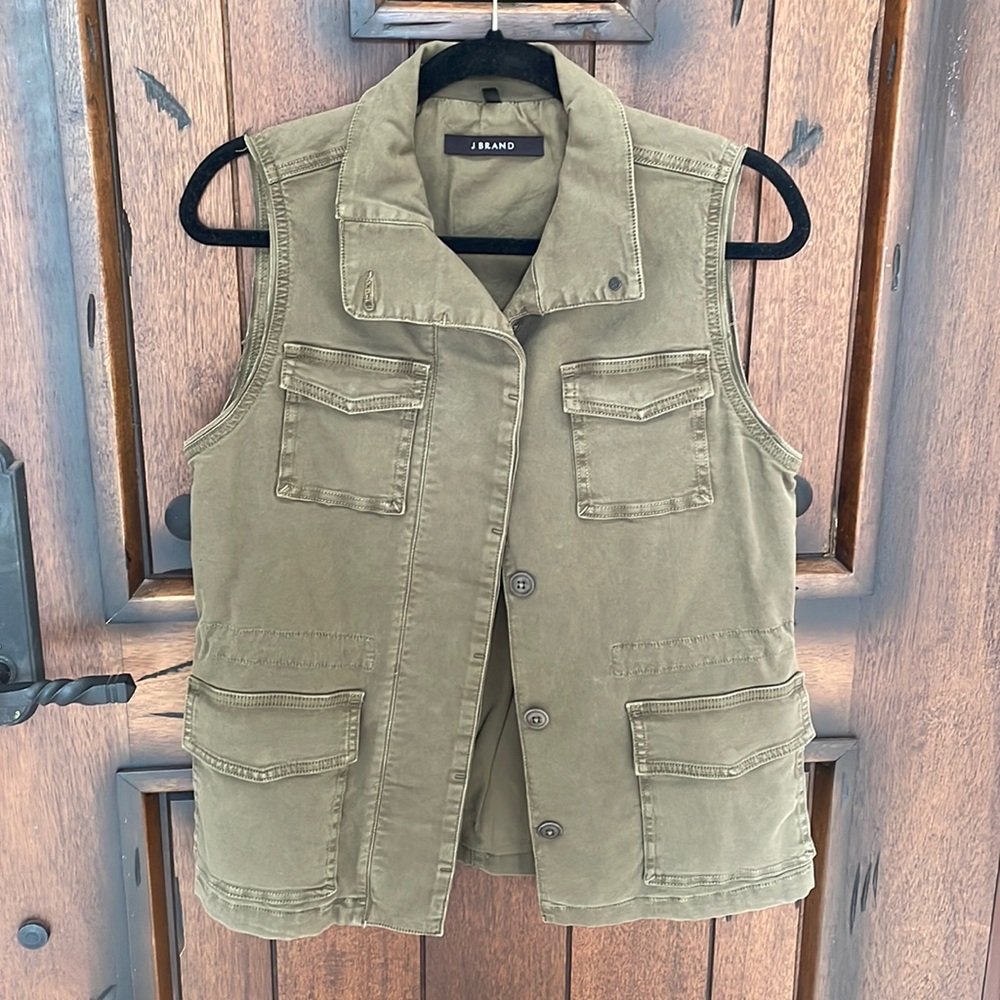 J Brand Army Green Utility Vest